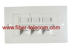 3-port UK type Flat Faceplate