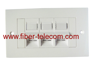 3-port UK type Flat Faceplate