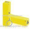 Yellow 2600mAh Mini USB Portable Charger Power Bank With Li-ion Battery