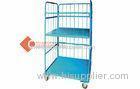Transport Folding Mesh Collapsible Wire Containers Blue With Double Layers