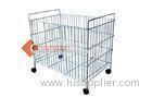 Small Warehouse Wire Container Storage Cages With Castor IOS CE SGS