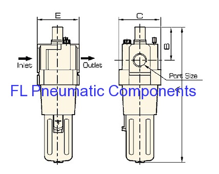 AL5000-10 Pneumatic Air Lubricators