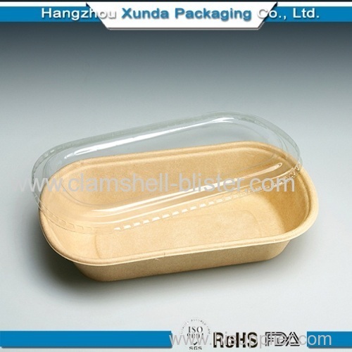Disposable plastic sushi box with lid