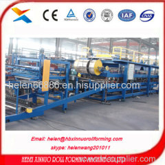 EPS and ROCK WOOL sandwich panel roll forming machine