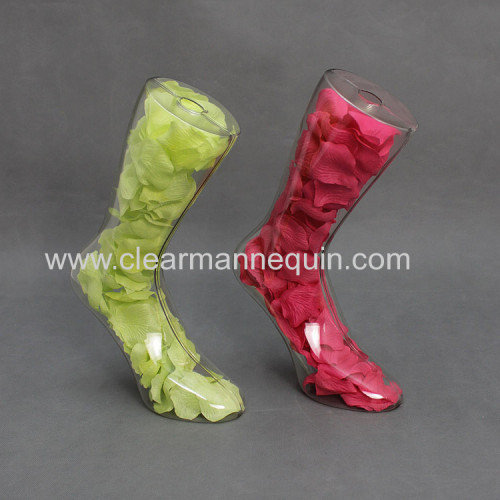 Green flower/Creative idea transparent PC mannequin legs