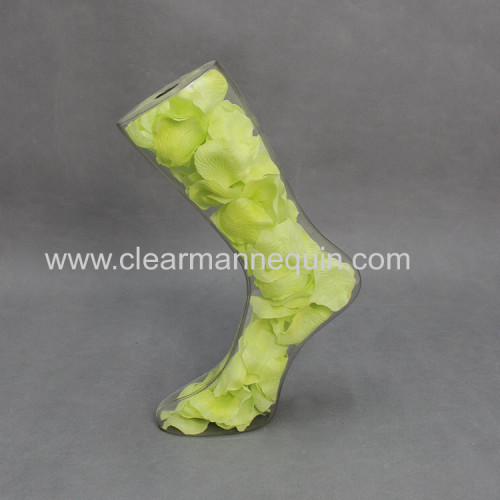 Green creative transparent leg mannequins
