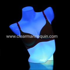 LED blue light female torso mannequin