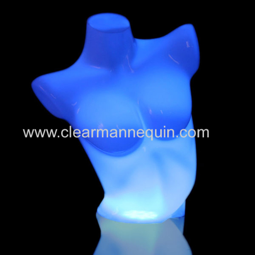 Green LED light inserted PC mannequin torso