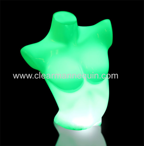 Green LED light inserted PC mannequin torso