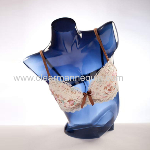 Blue transparent PC torso mannequins whole price