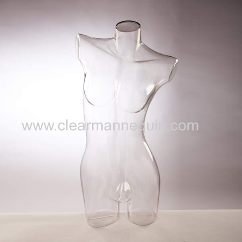 Fashion female transparent PC mannequin leg best prices