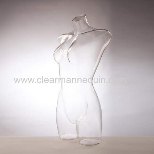 Transparent female torso mannequin whosale