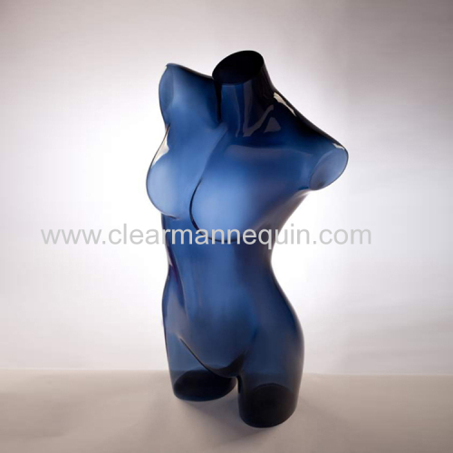 Transparent female torso mannequin whosale