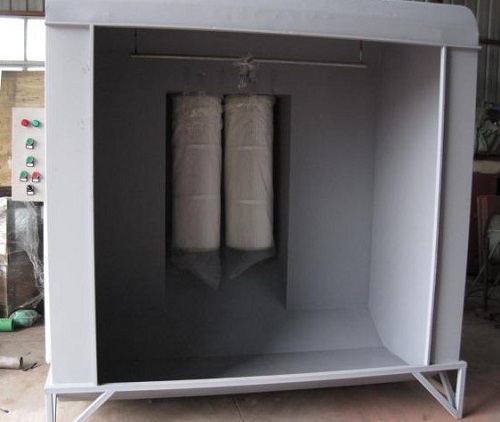 Powder Coating Booth with Cartridge recycling system