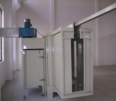 Manual powder spray booth