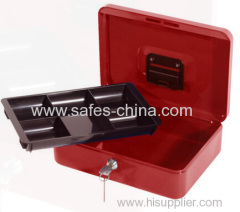 Steel Storage Cash Box With Tray and key