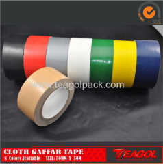 50mmx50M Cloth Gaffar Tape 70mesh Brown /Dark Blue/Green/Yellow