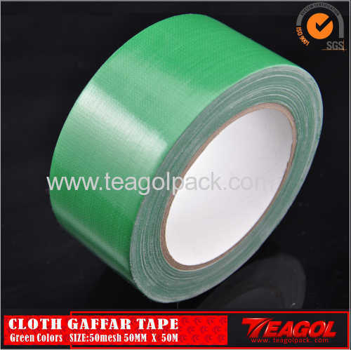 50mmx50M Cloth Gaffar Tape 70mesh Brown /Dark Blue/Green/Yellow