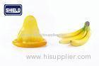 Yellow Lubricated Sexy Fruit Flavoured Condoms 52mm With Banana Flavor