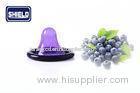 Men Wearing Purple Fruit Condom Blackberry Flavored With Natural Latex