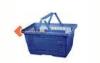 Blue Storage HDPP Plastic Shopping Baskets Grocery Store Basket