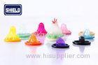 OEM Shield Slippery Colored Condom Custom With Strawberry Rose Flavor