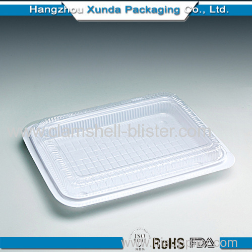 Plastic food tray with lid