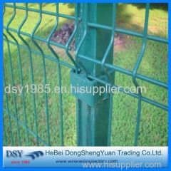 3 curve green pvc electro galvanized welded fence panel