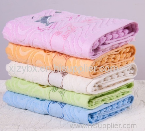 Small Embroidery Bath Towel For Children Cotton Towels