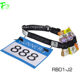 Sport Elastic Triathlon Belt with 3 Gel Holders (Style No.: RB01-J2)