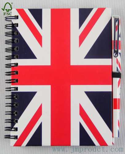 England flag joureny notebook with pen