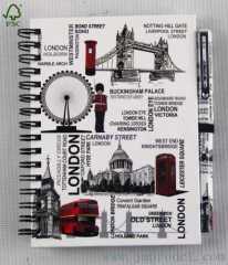 London landmark diary notebook with pen