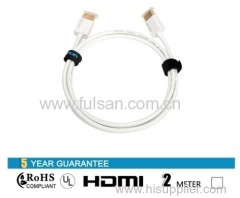 24k Gold Plated HDMI Cable Support Ethernet 3D 1080p 2M