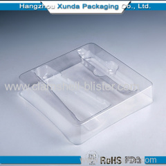 Plastic cosmetic packaging tray