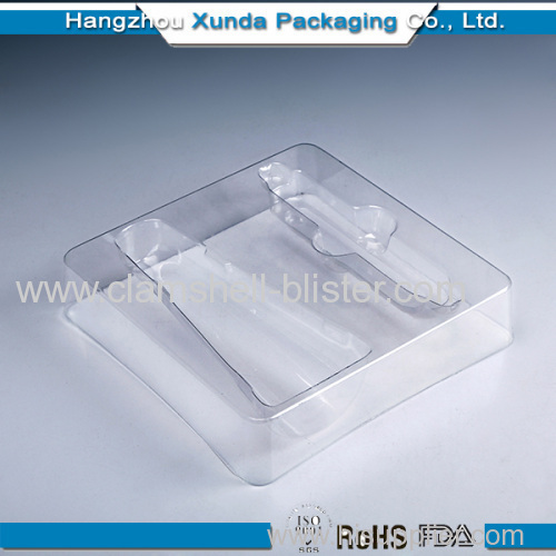 Plastic cosmetic blister packaging tray