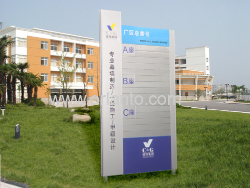 Electric pylons, free standing sign, indoor directional signs, outdoor directional signs, directional signage, building