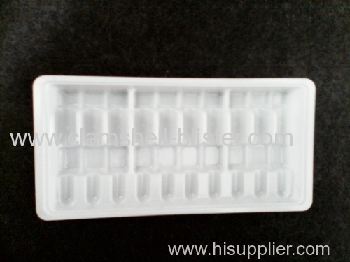 Plastic 6 medical ampoule tray