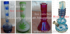 Glass smoking water pipes and hookah vase