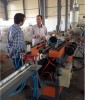 Corrugated pipe extrusion line