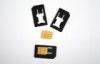Black Plastic Nano Sim To Micro Sim Adapter For iPhone 5 / Normal Cellphone