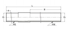 Straight Tube PE-Steel Adapter Pipe Fittings