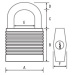 G52 Master key system laminated padlock