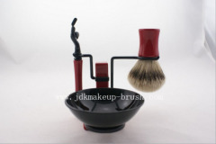 Shaving brush set with shaving stand