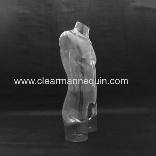 Transparent  half-body PC male mannequin torsos