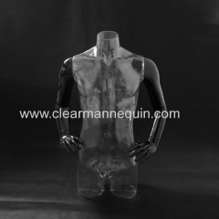 Black and transparent male torsos mannequin