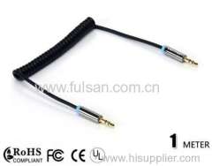 Retractable 3.5mm spring audio cable on promotion