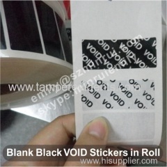 Black Tamper Proof VOID Stickers
