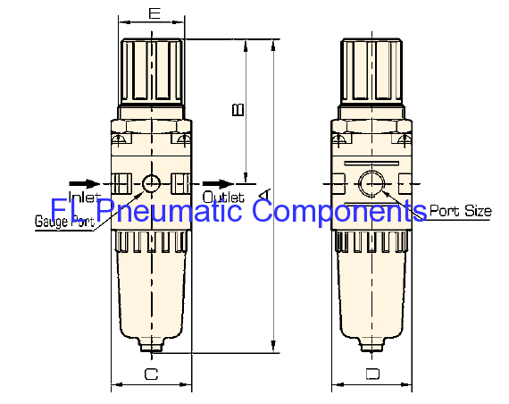 AW2000-01 Air Filters and Regulators Combination