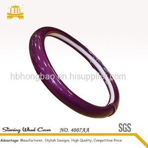 Car accessories PU reflective leather purple steering wheel cover