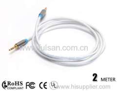 3.5mm Audio Cable Male To Male Gold-Connector For iPod /iPad/MP3/Speaker